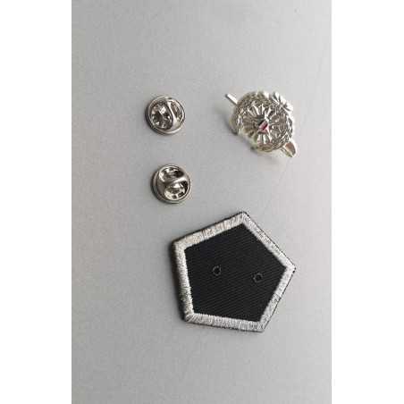 Combination: metal badge & Embroidered Badges