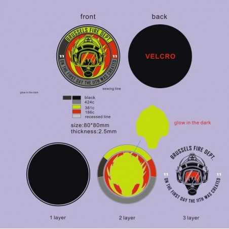PVC / Rubber Badges voor Brandweer en helpverlener