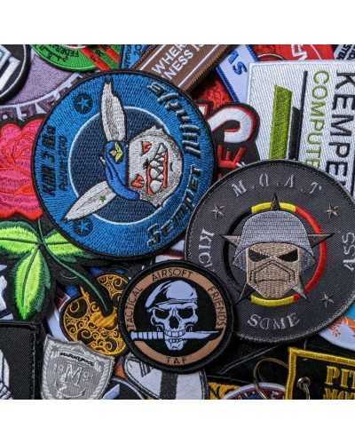 op maat gemaakt geborduurde airsoft emblemen, patches of badges